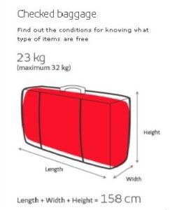 iberia international baggage